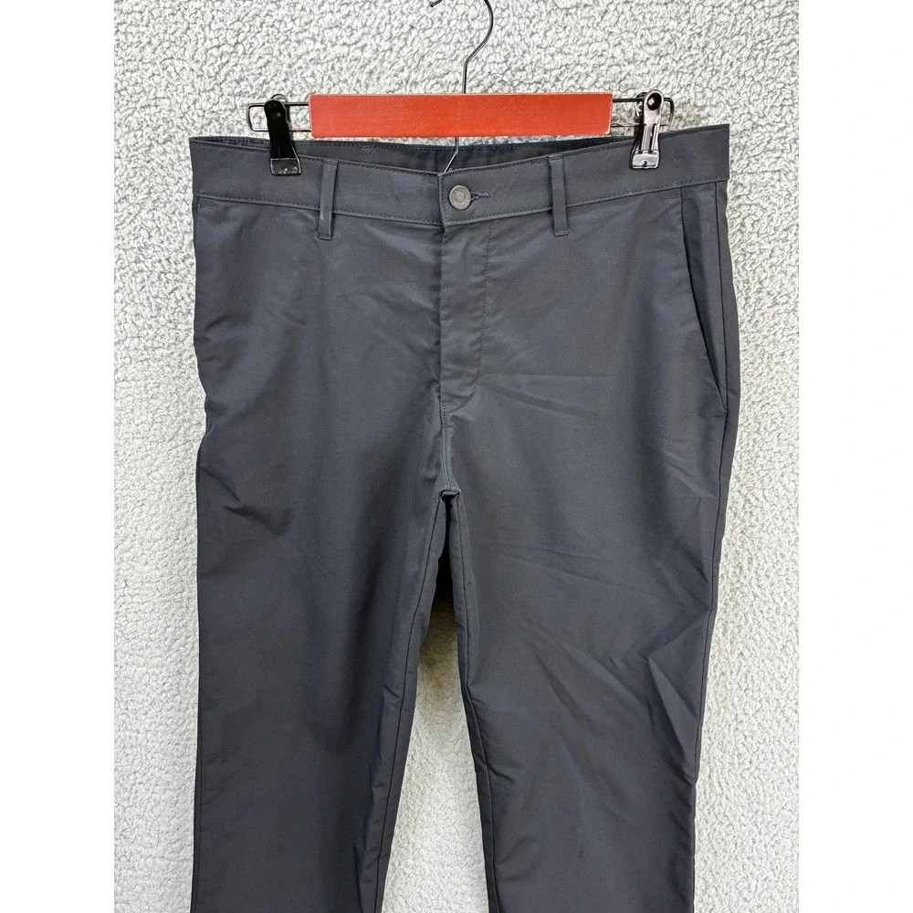 Banana Republic Performance Chino Pants Mens 32x30 Charcoal Gray Stretch Golf